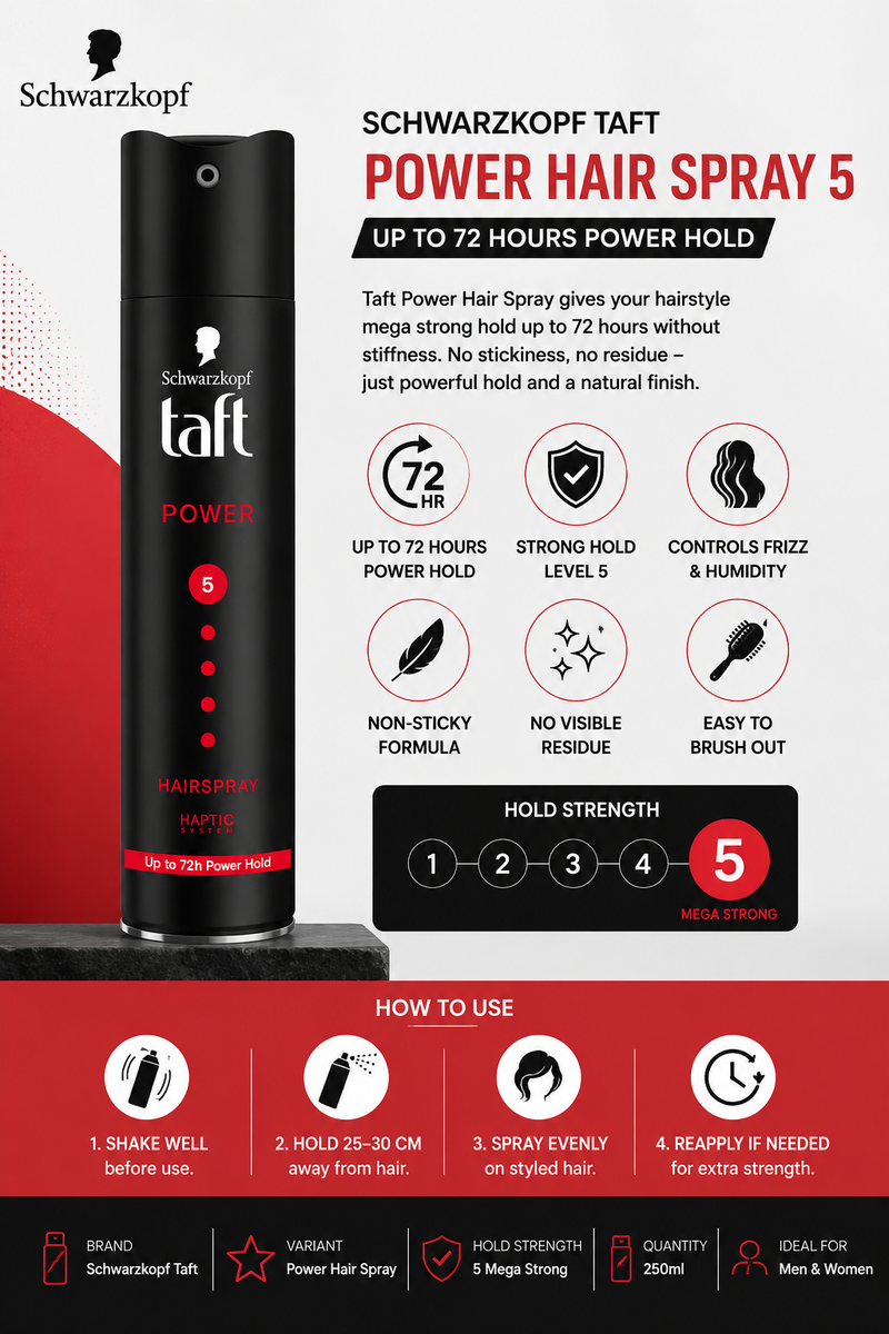 Schwarzkopf Taft Power Hair Spray 5 – 250ml